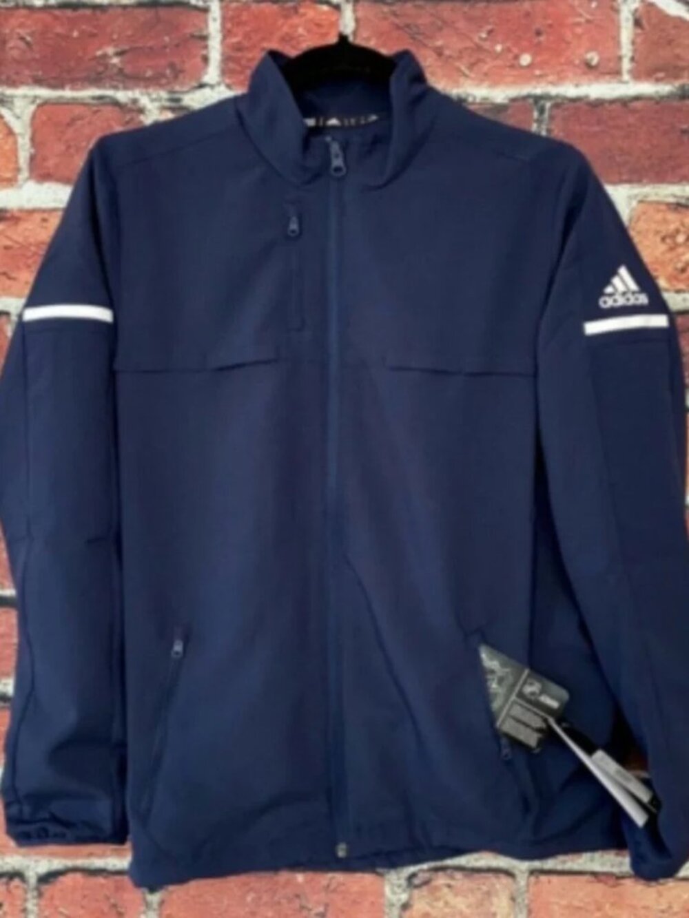 Adidas Rink Jacket Youth Navy Blue Large L Hockey Breathable Mesh New with Tags